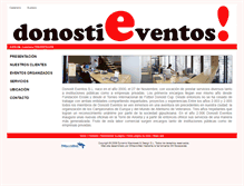Tablet Screenshot of donostieventos.com